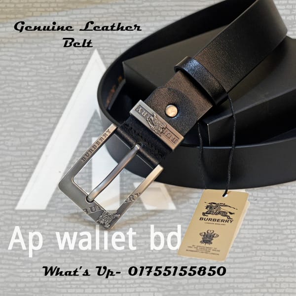 Burberry Pin Buckle Genuine Leather Belt With Box