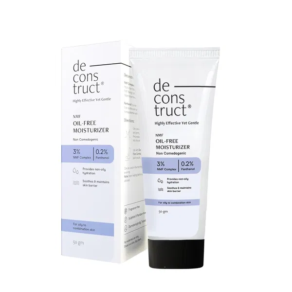 Deconstruct Oil-Free Moisturizer For Oily Skin | 3% NMF Complex + 0.2% Panthenol | Lightweight Gel Moisturizer  50gm