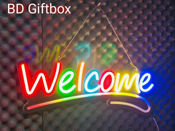 GearUP WELCOME10 Neon Sign For Greetings at Shop, Restaurant , Pharmacy, Cafe