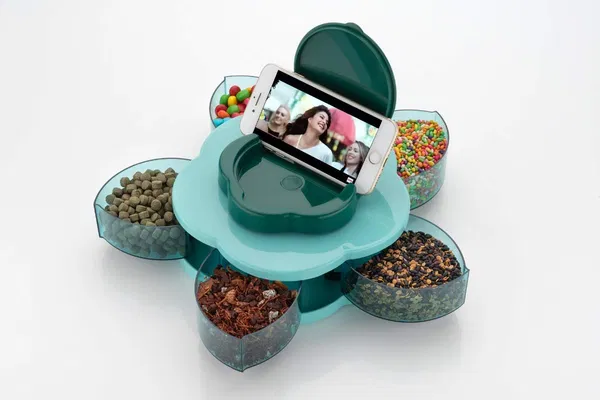 Multipurpose Rotating Storage Box – Spice, Masala, Pickle, Snack, Candy & Dry Fruit Organizer