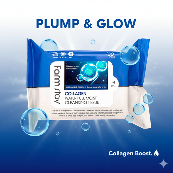 Farmstay Collagen Water Full Moist Cleansing Tissue - 30 Sheets
