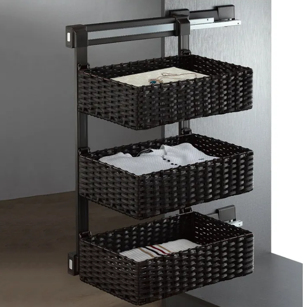 3-layer Durable Rattan Storage Basket
