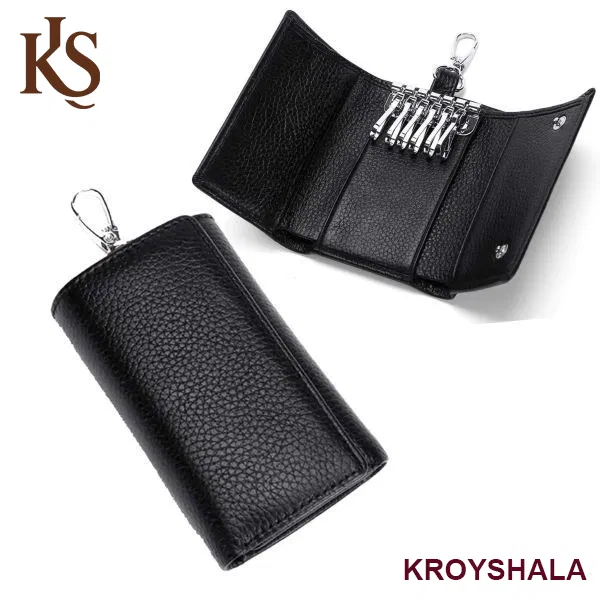 KROYSHALA Black & Chocolate Key Ring Holder Folding Key Ring For Bikers , Key Ring For Lockers Wallet For Men