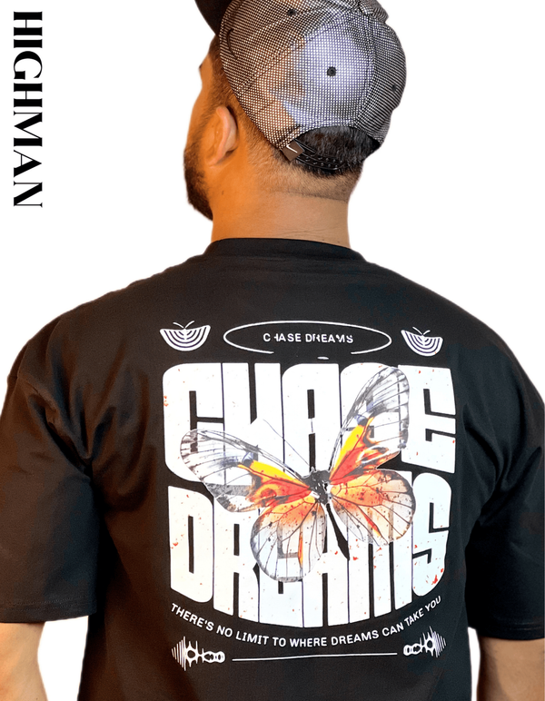 Premium Drop Shoulder Black (Butterfly)