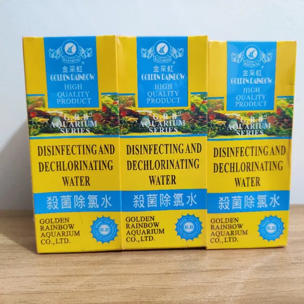 Disinfecting and Dechlorinating Water Golden Rainbow Anti chlorine (70ml)