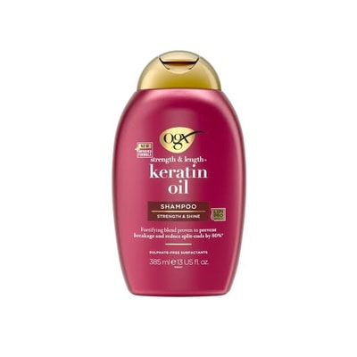 OGX Strength and Shine Keratin Oil Shampoo 385ml (Sulphate Free)_img_1
