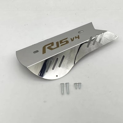 Premium CNC Silencer Cover (Silver) For R15 V4_img_0