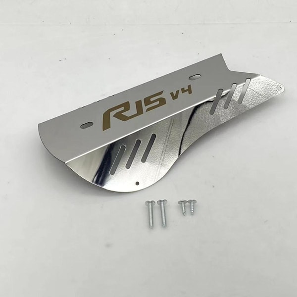 Premium CNC Silencer Cover (Silver) For R15 V4