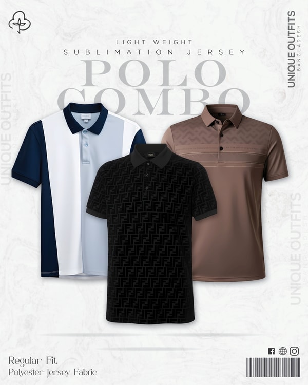 PL38 China P.P Sublimation Premium Polo T-Shirt