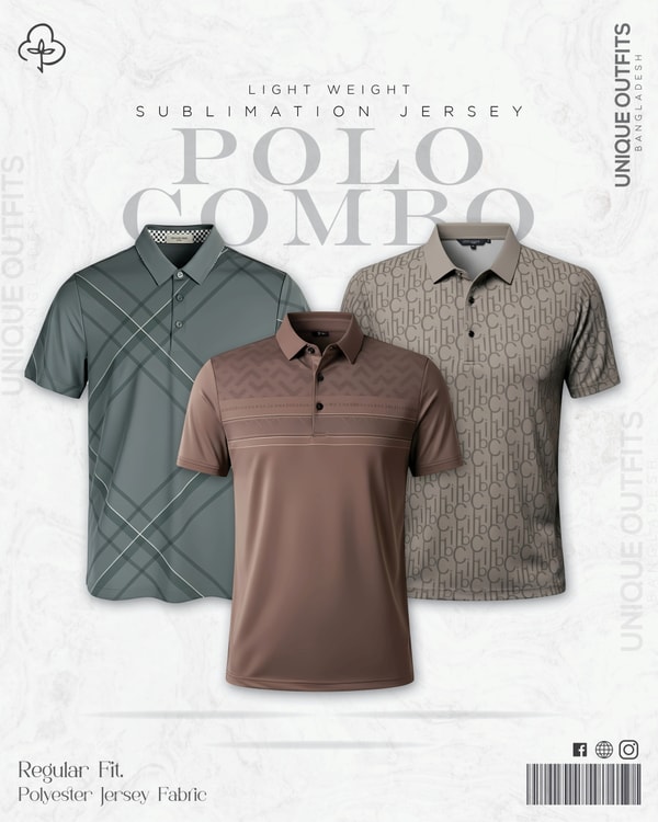 PL35 China P.P Sublimation Premium Polo T-Shirt