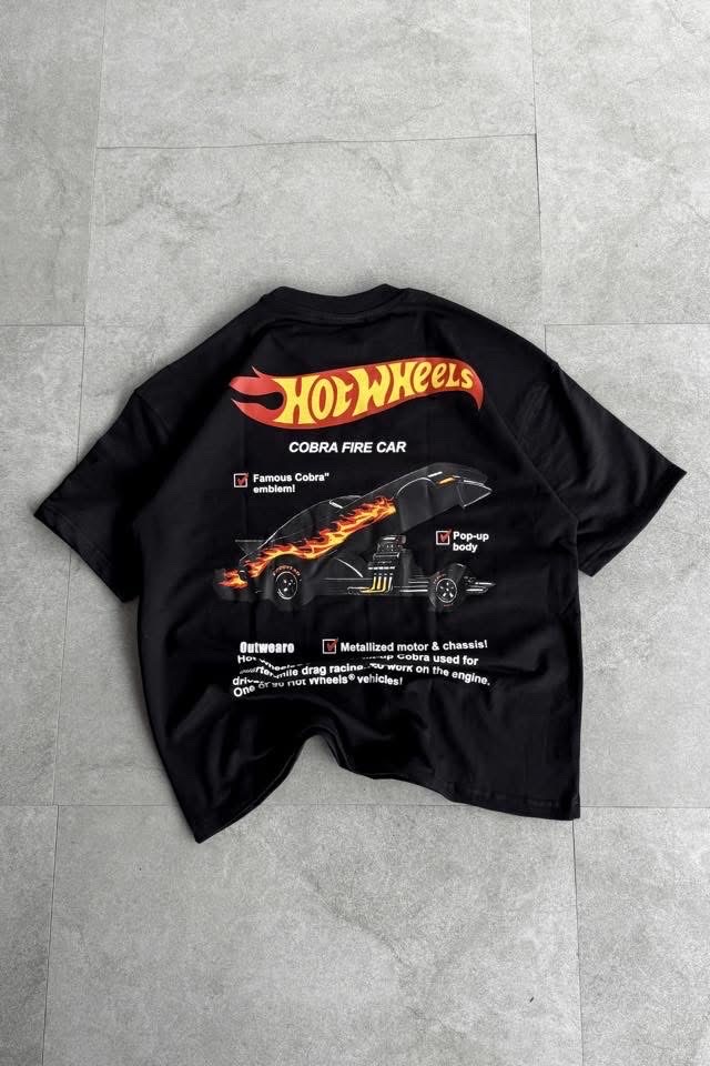 Hot Wheels Black Oversized Tshirt