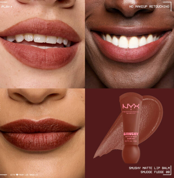 NYX SMUSHY MATTE LIP BALM - Smudge Fudge - Image 2