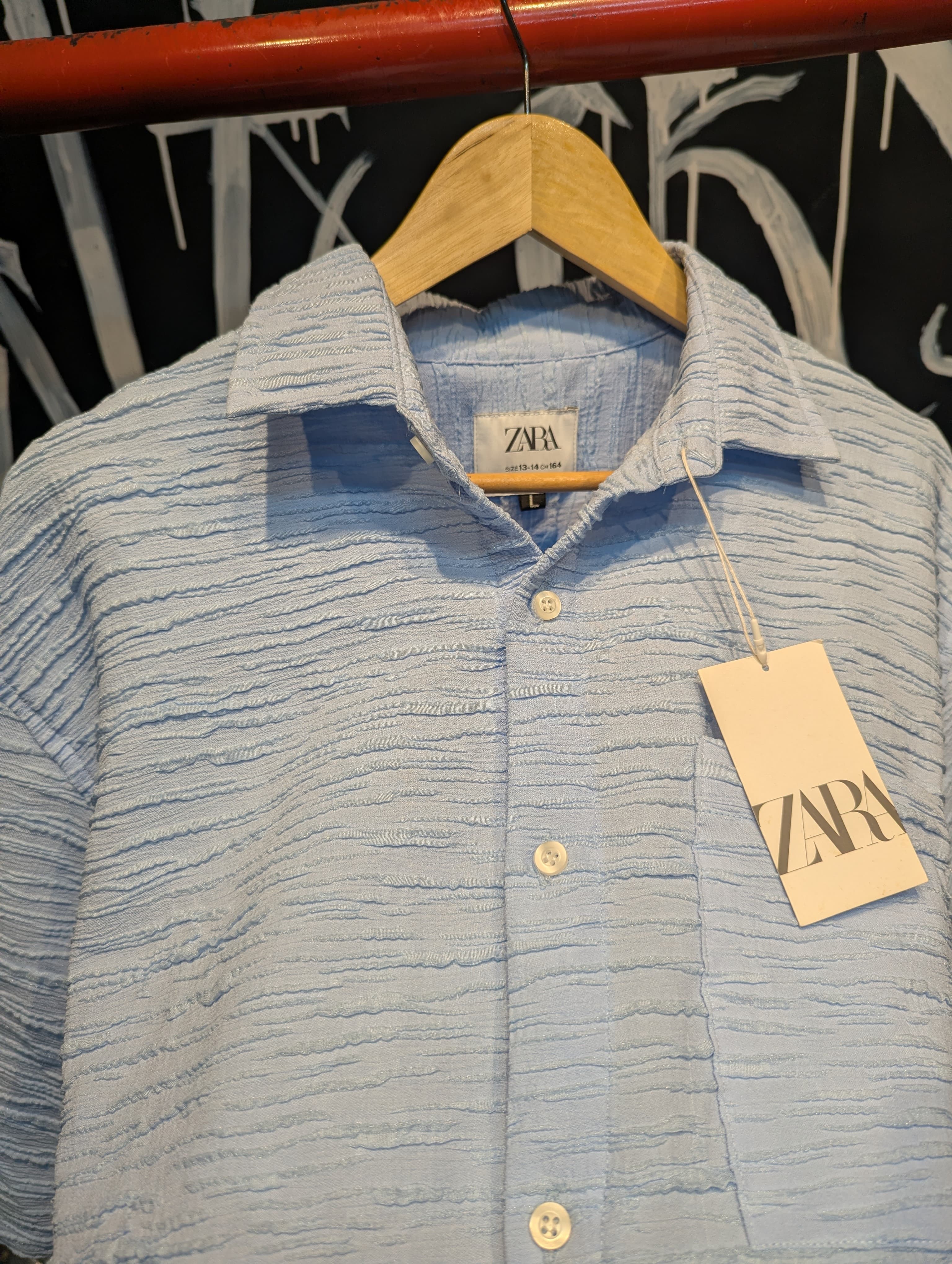 Azure Ripple Shirt / oversized Pattern - Image 1