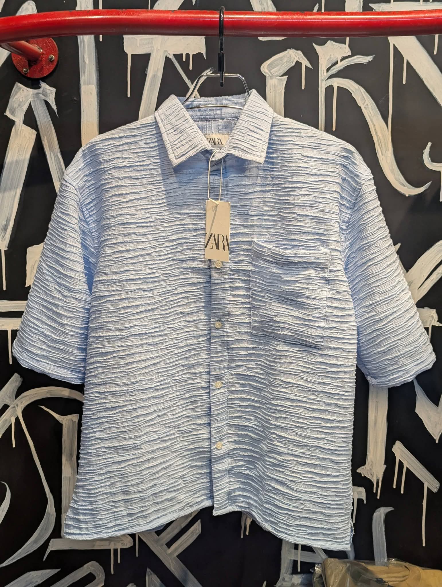 Azure Ripple Shirt / oversized Pattern - Image 2