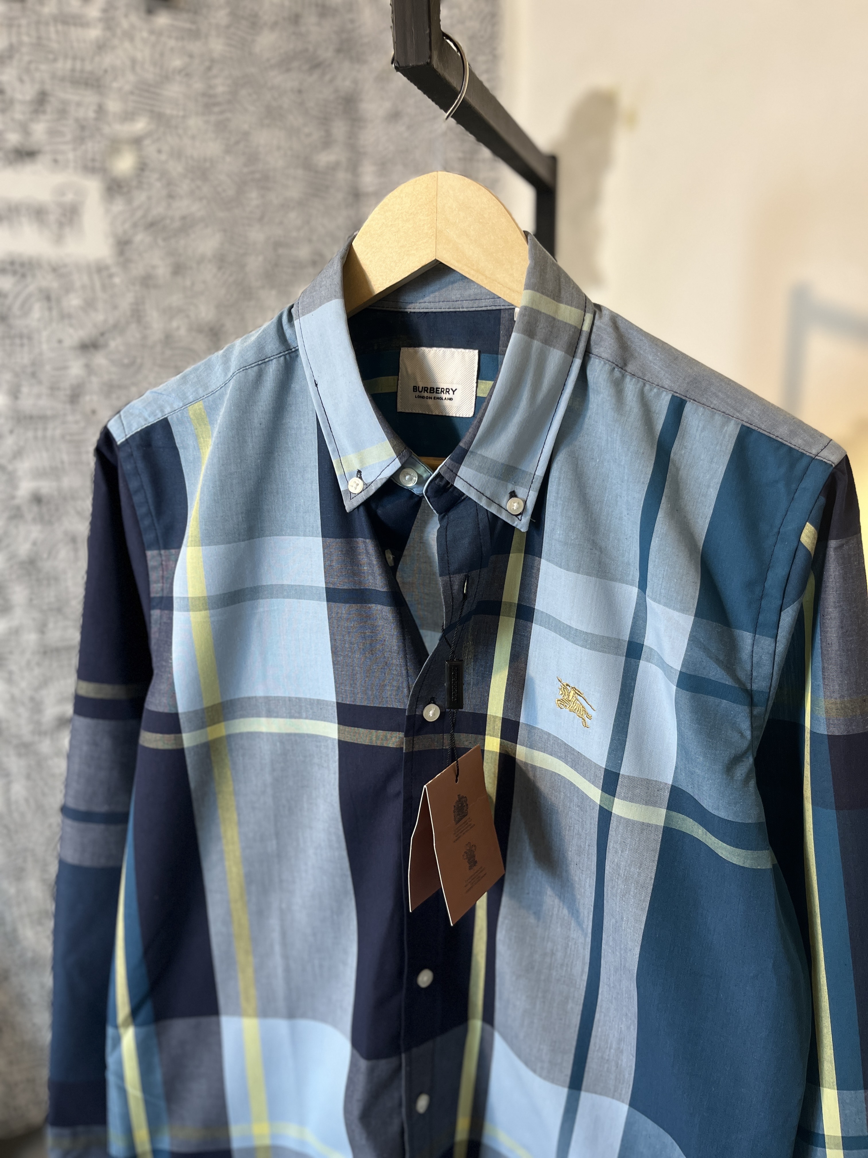 BURBERRY OLIVE GREEN BIG CHECK