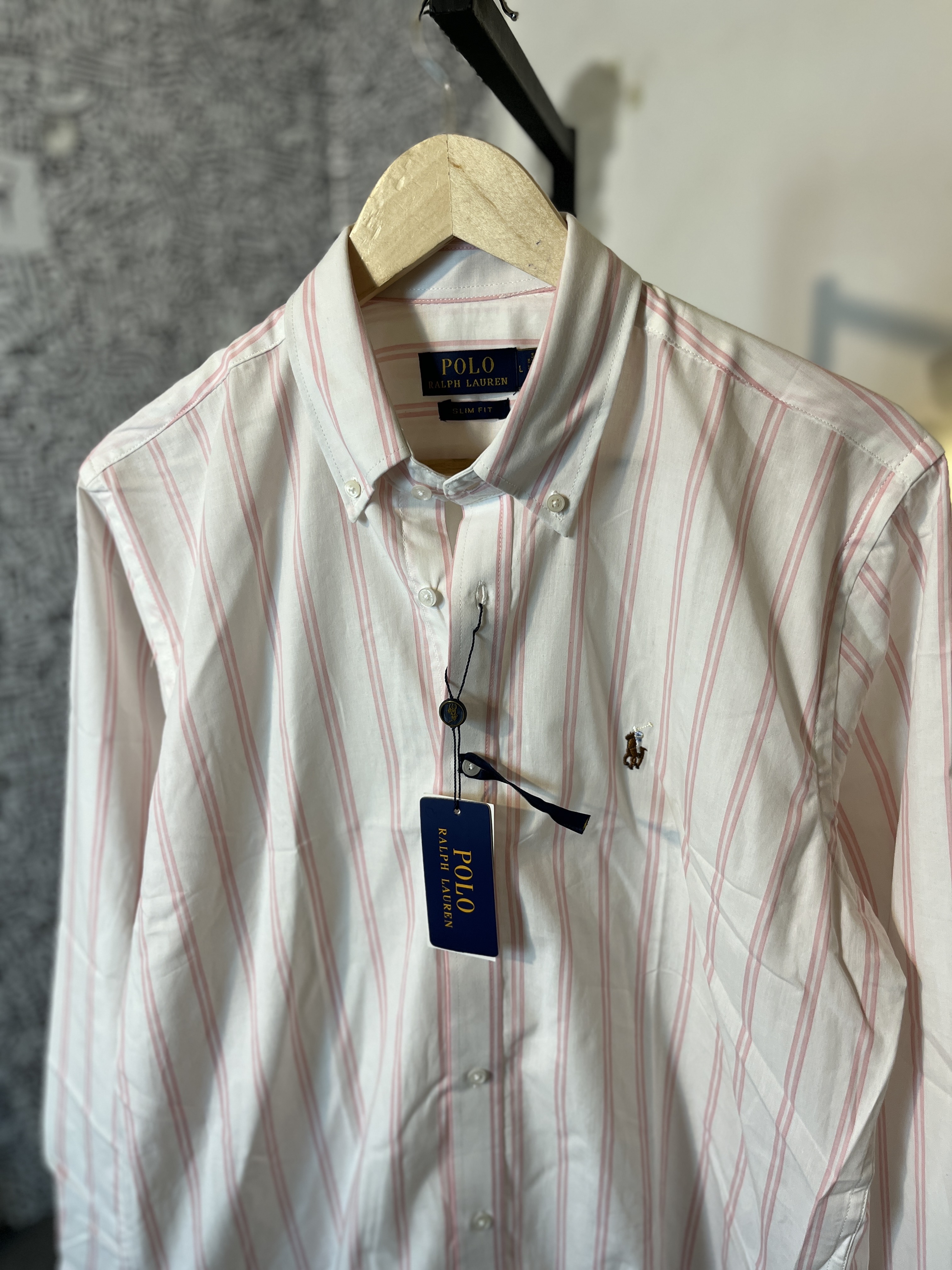 PREMIUM PINK STRIPE RALPH LAUREN