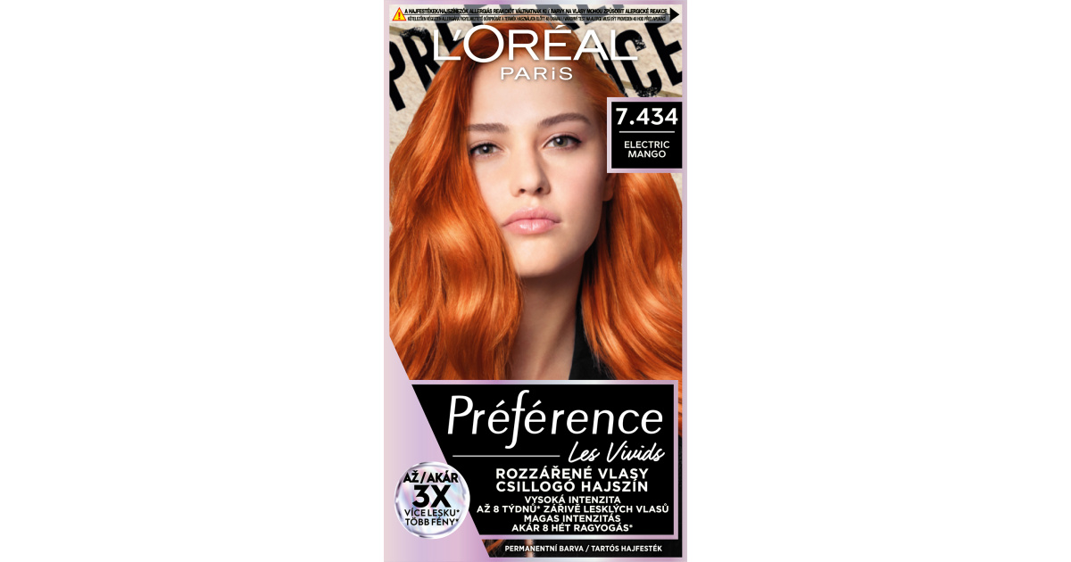 L'Oreal Preference Les Vivids High Intensity Shimmering Colour - 7.434 Electric Mango_img_0