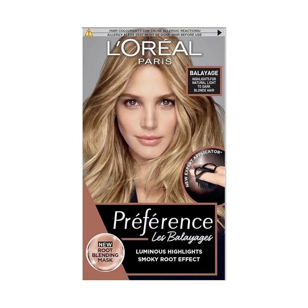 Preference Les Balayage Expert highlights for natural dark blonde to light brown hair. Create beautiful, sun-kissed balayage effects with ease and achieve professional-looking highlights.
