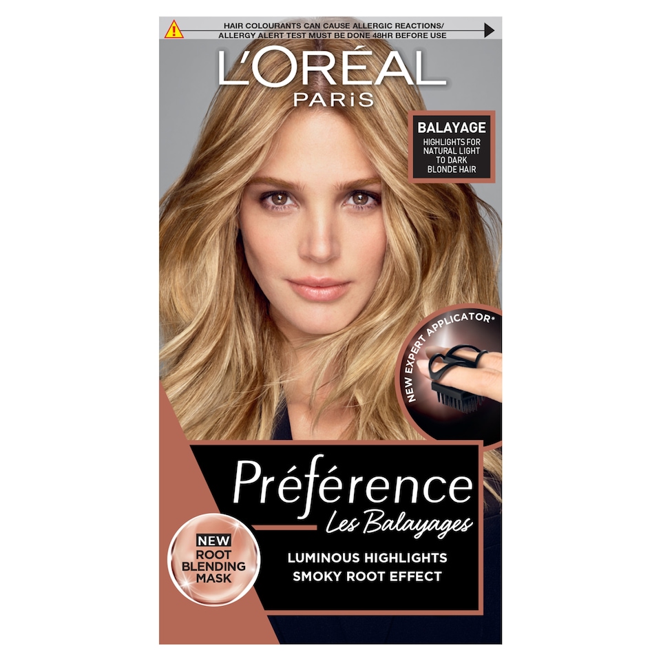 Preference Les Balayage Expert highlights for natural dark blonde to light brown hair. Create beautiful, sun-kissed balayage effects with ease and achieve professional-looking highlights._img_1