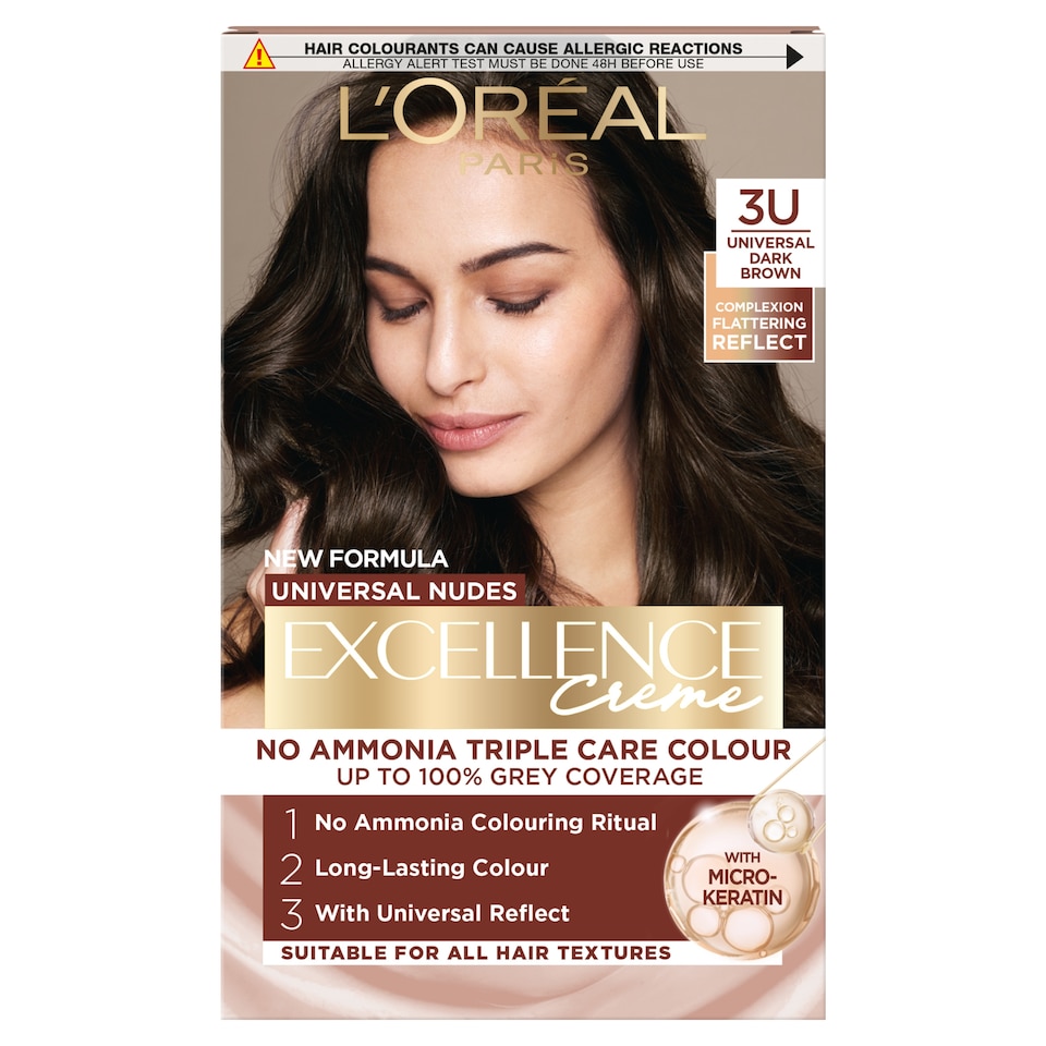 L'Oreal Excellence No Ammonia Triple Care Colour - 3U Universal Dark Brown_img_1