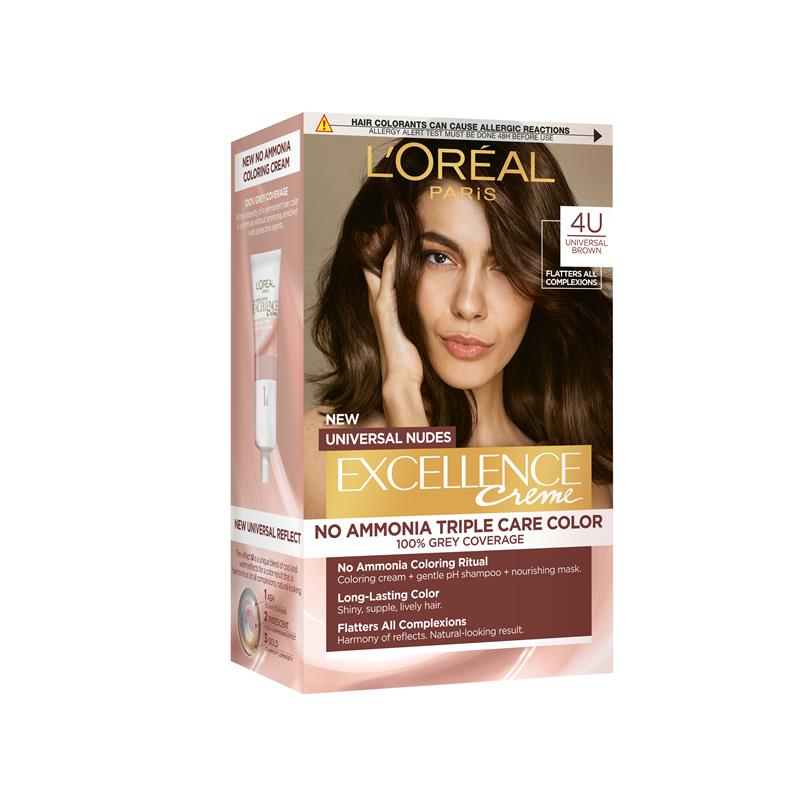 L'Oreal Excellence No Ammonia Triple Care Colour- 4U Universal Brown_img_2