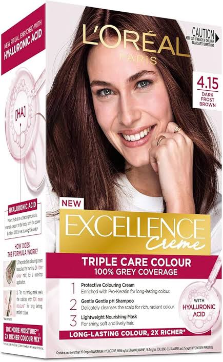 L'Oreal Excellence Creme 4.15 Dark Frosted Brown Hair Colour_img_0