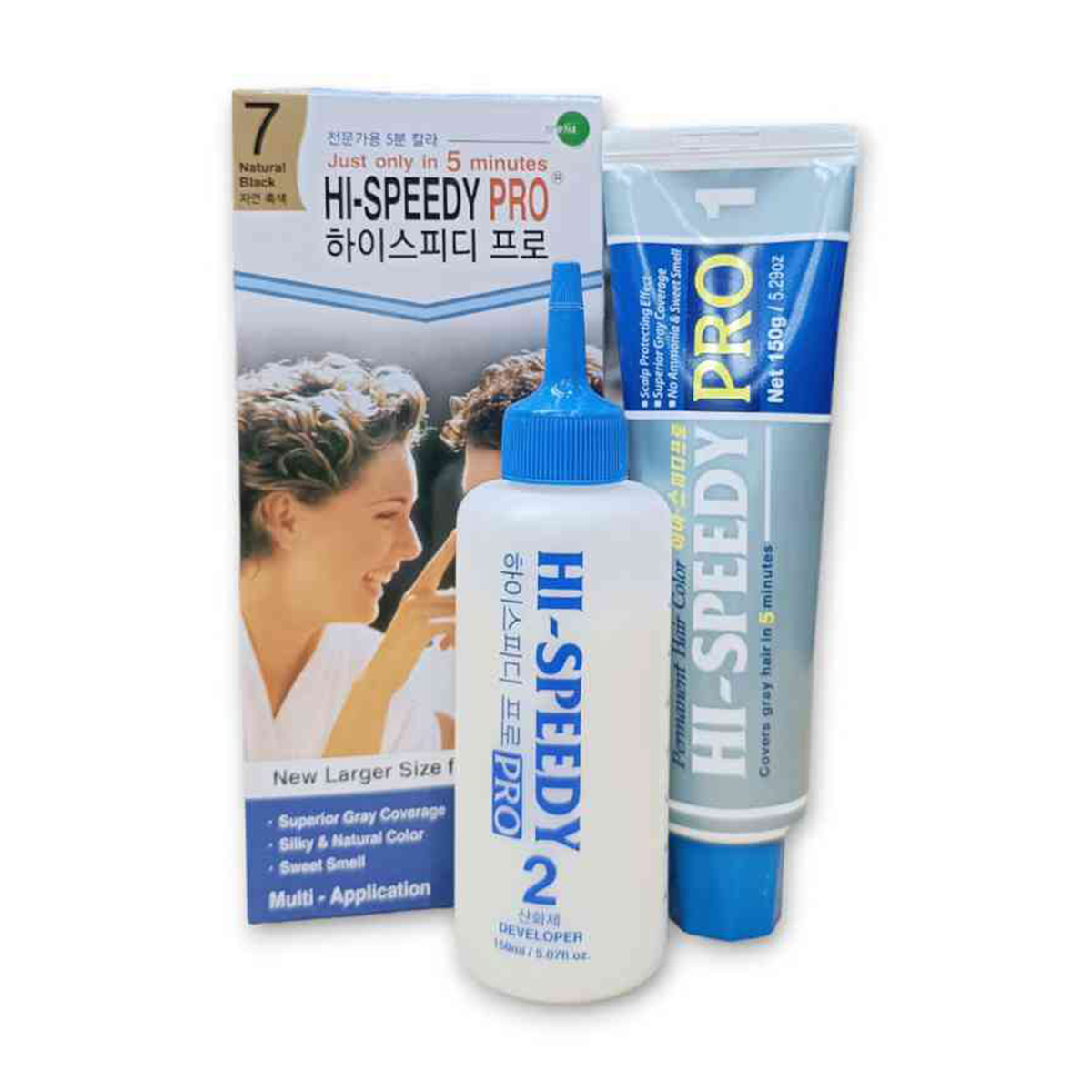 Hi-Speedy Pro 7 Natural Black Hair Color Cream-120gm_img_0