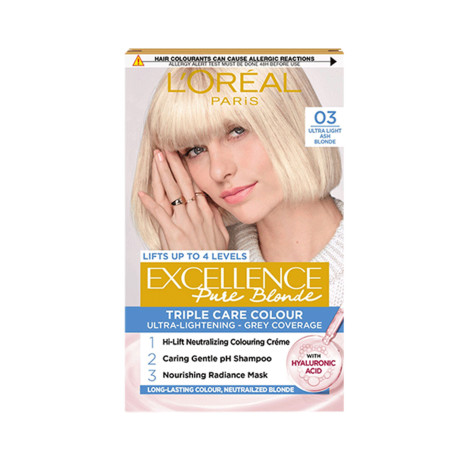L'Oreal Excellence Pure Blonde Triple Care Colour - 03 Ultra Light Ash Blonde_img_0