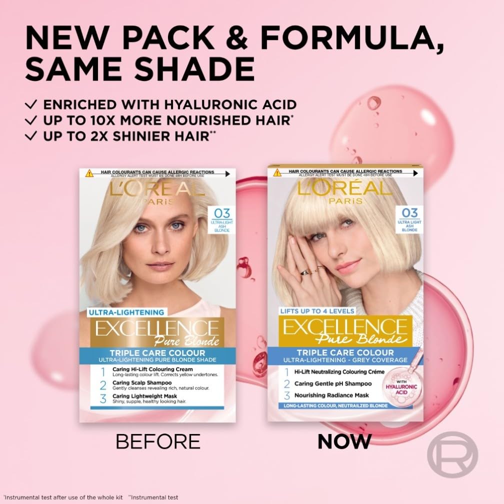 L'Oreal Excellence Pure Blonde Triple Care Colour - 03 Ultra Light Ash Blonde_img_3