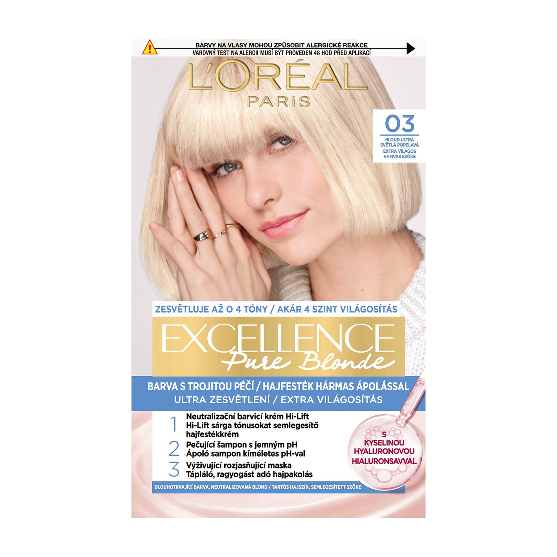 L'Oreal Excellence Pure Blonde Triple Care Colour - 03 Ultra Light Ash Blonde_img_1