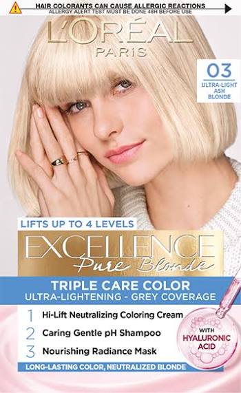 L'Oreal Excellence Pure Blonde Triple Care Colour - 03 Ultra Light Ash Blonde_img_2