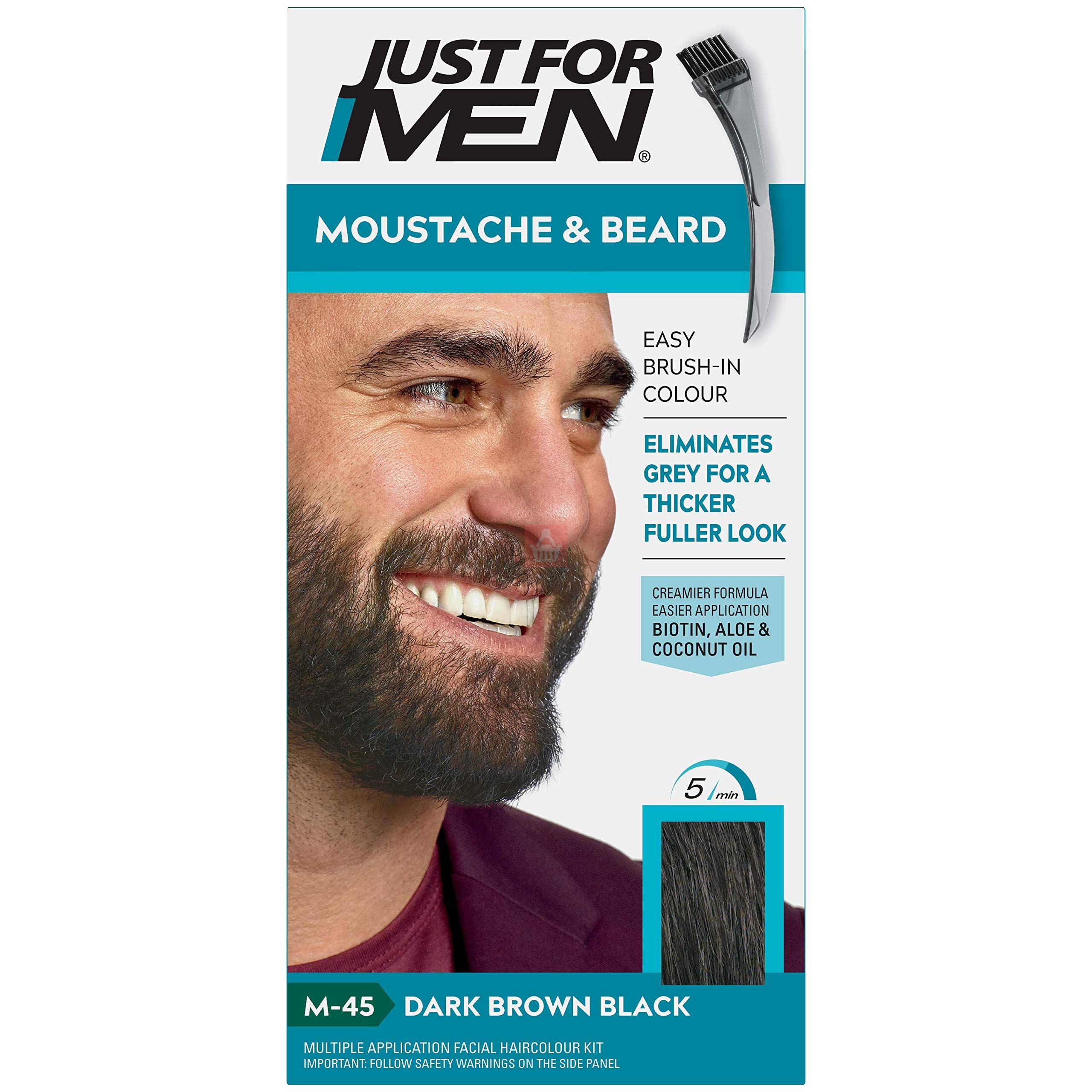 Just for Men Color Gel Mustache & Beard M-45 Dark Brown Black_img_0