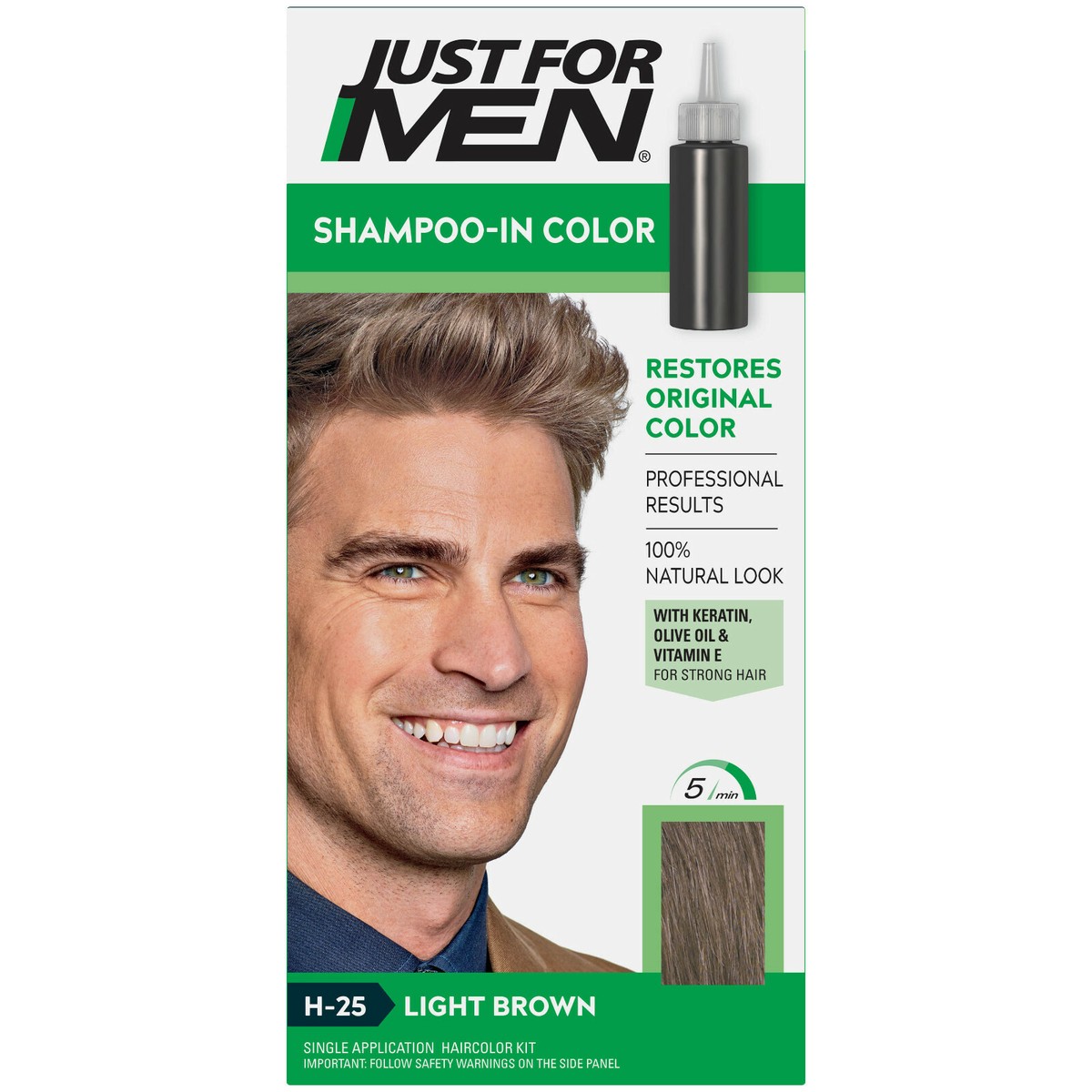 Just for Men Original Formula Hair Color H-25 Light Brown_img_1