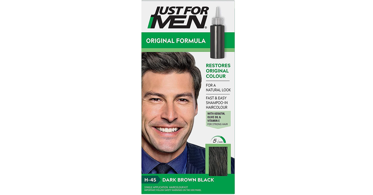Just for Men Original Formula Hair Color H-45 Dark Brown Black_img_0