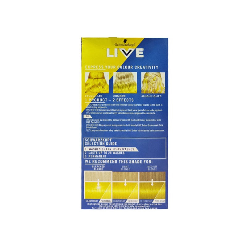 Schwarzkopf Live Ultra Brights Or Pastel Citrus Neons Semi Permanent Hair Colour - 107 Lemon Twist_img_1