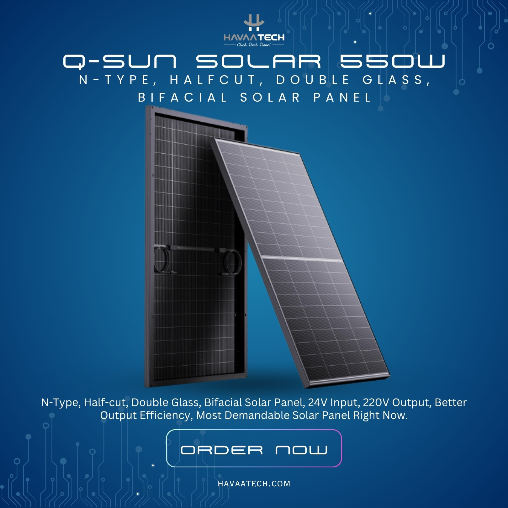 Q-Sun Solar 550W 24V Solar Panel
