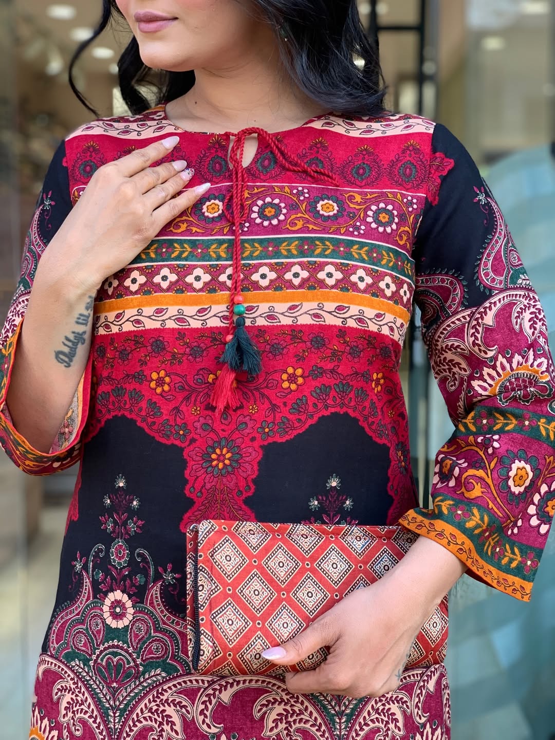 Premium Soft Silk Fabric Digital Printed 2Pcs_img_2