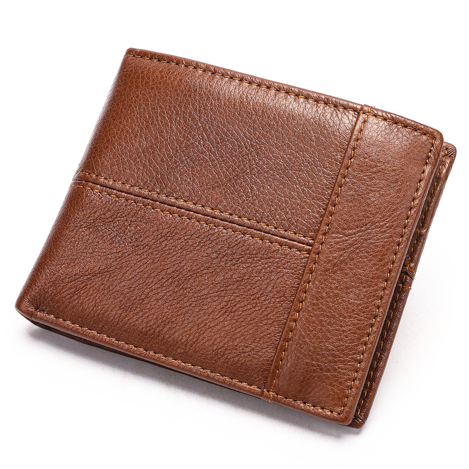 Retro Men's Oil Wax Cowhide Leather Wallet