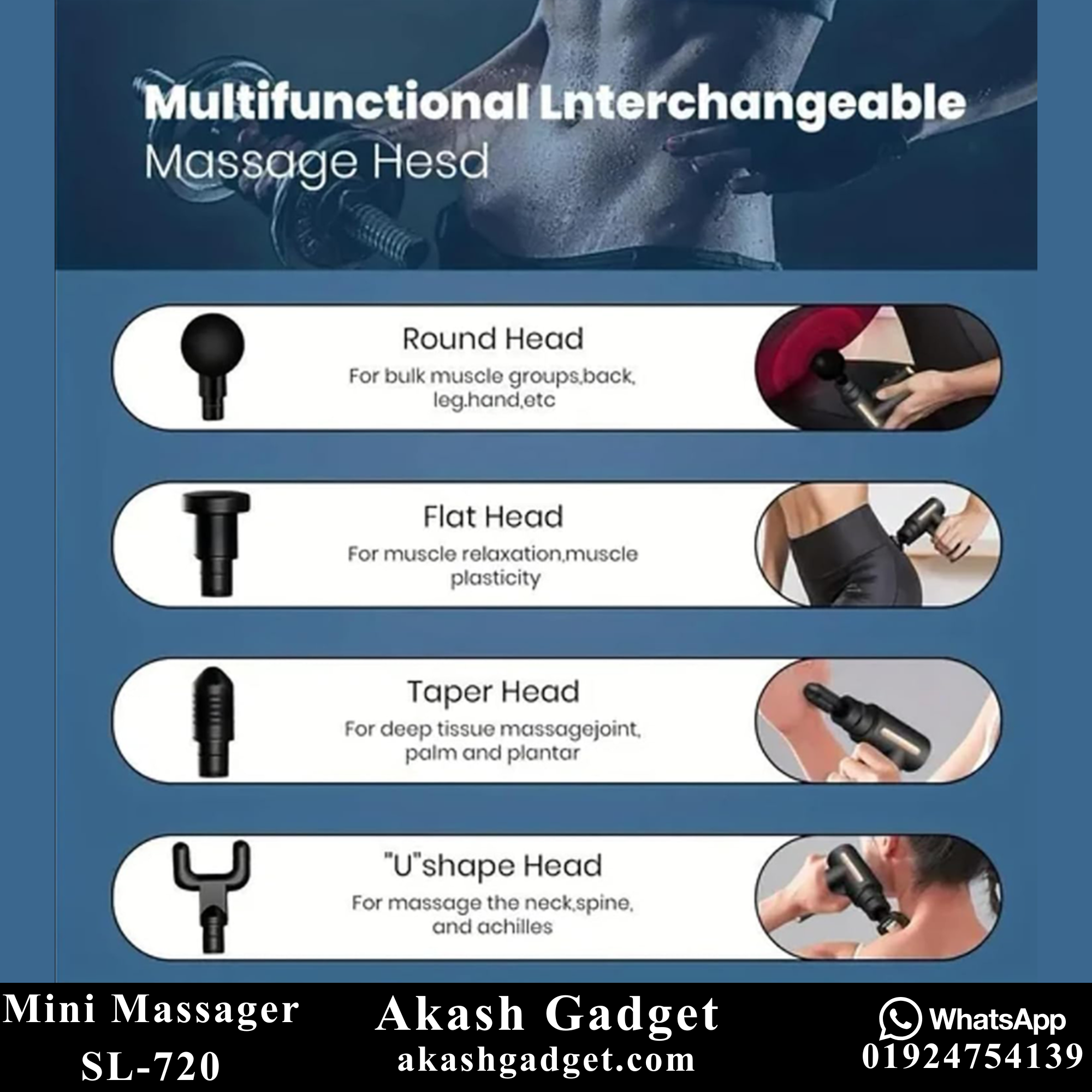 Mini Massager SL-720 Deep Tissue Therapy Gun_img_9