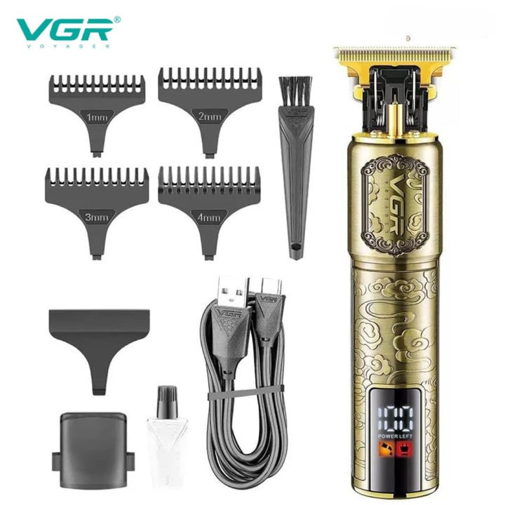 VGR V-073 Professional Hair Trimmer with LED Display