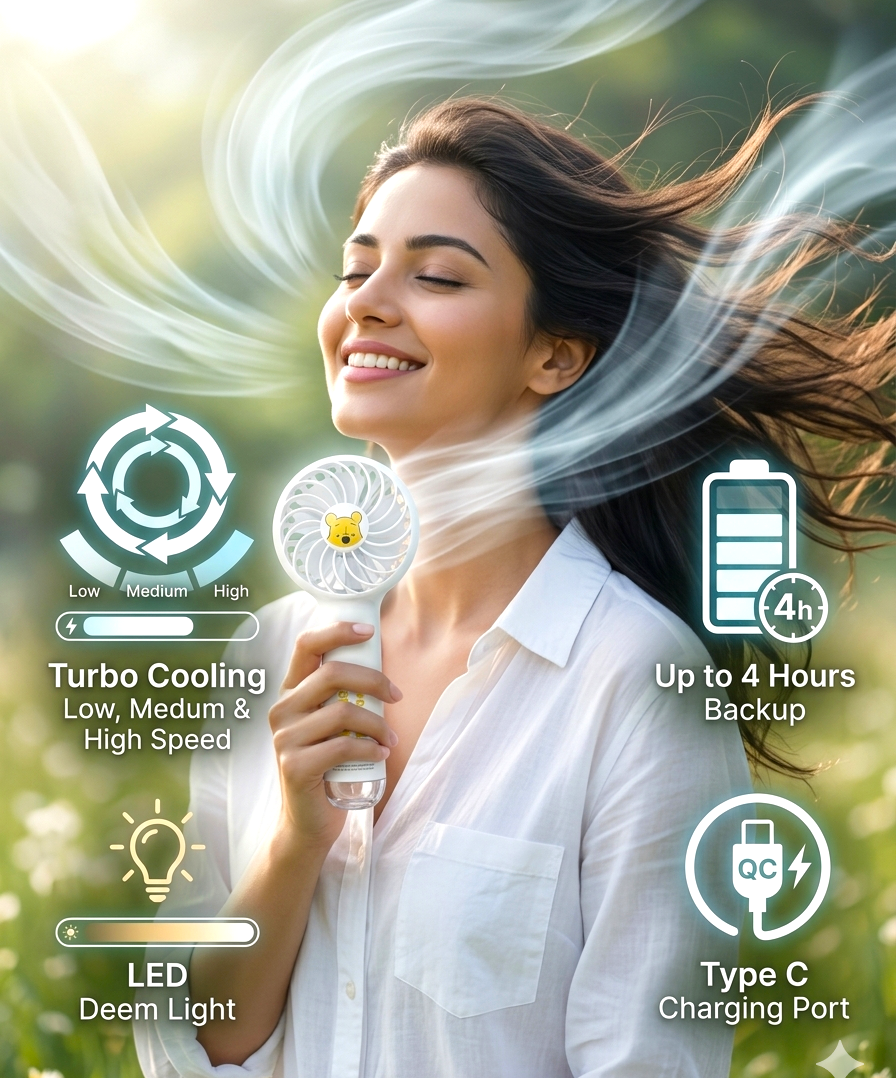 Rechargeable Turbo Fan | Original Quality