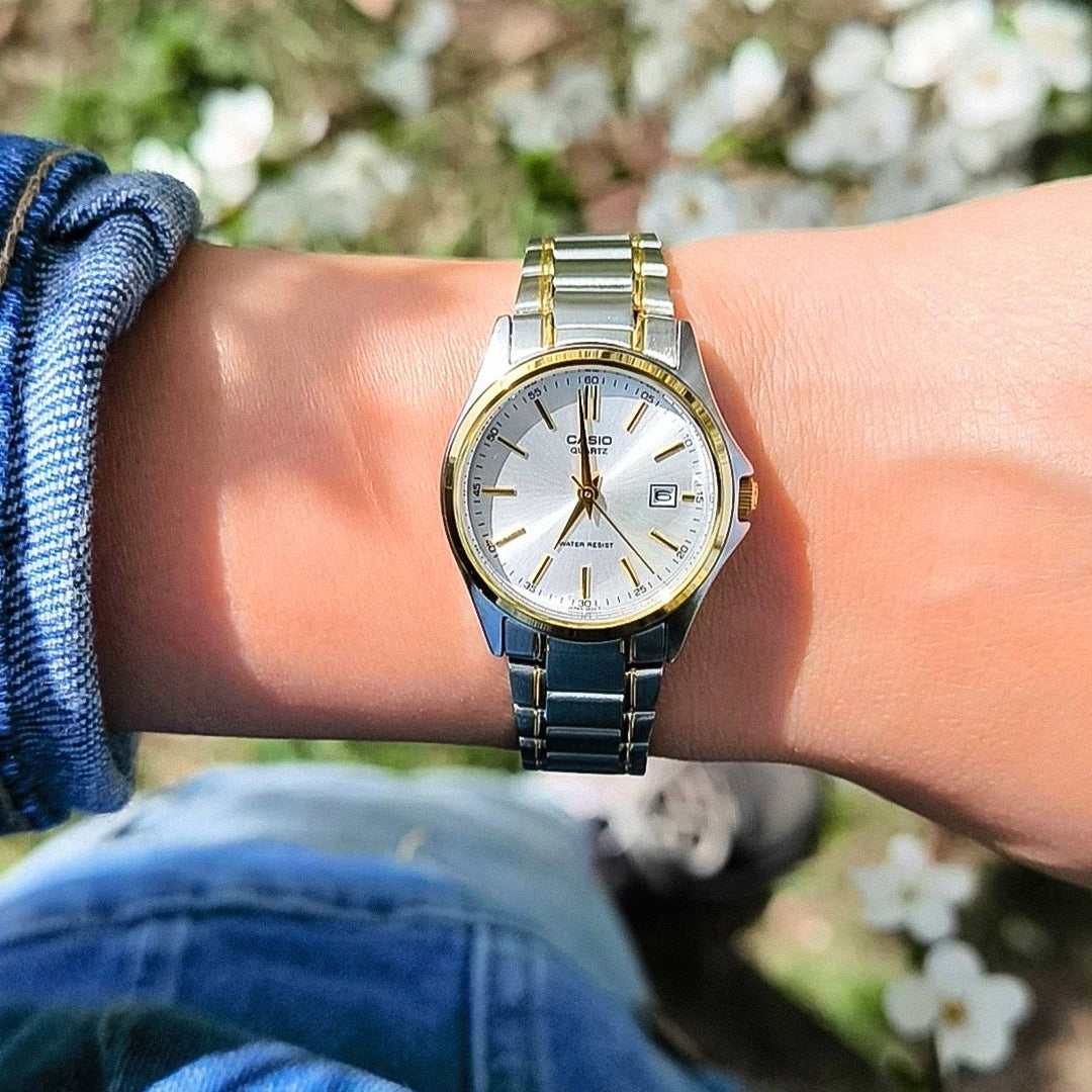 Casio LTP-1183G-7ADF White Dial Women's Gold Tone Stainless Steel Watch | Casio LTP-1183G-7ADF