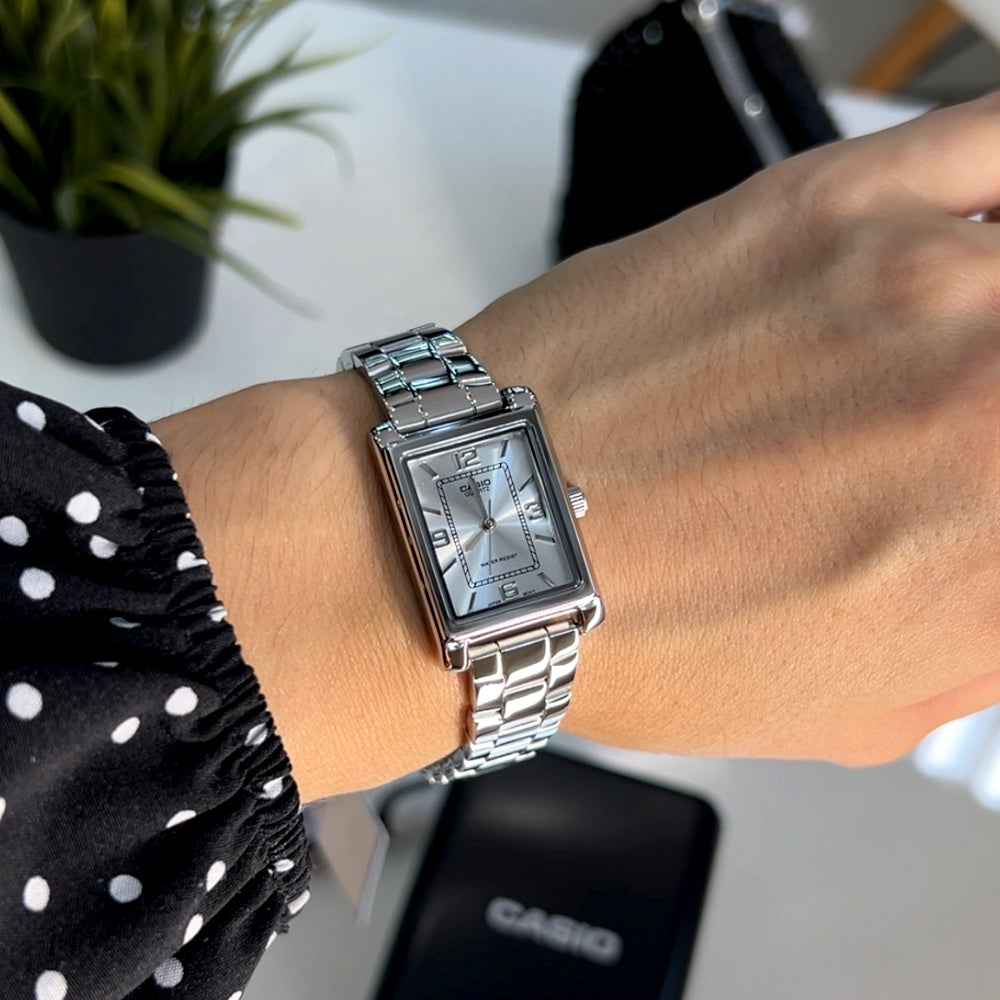 Casio LTP-1234DS-2ADF Blue Mother of Pearl Dial Women's Stainless Steel Watch | Casio LTP-1234DS-2ADF_img_1