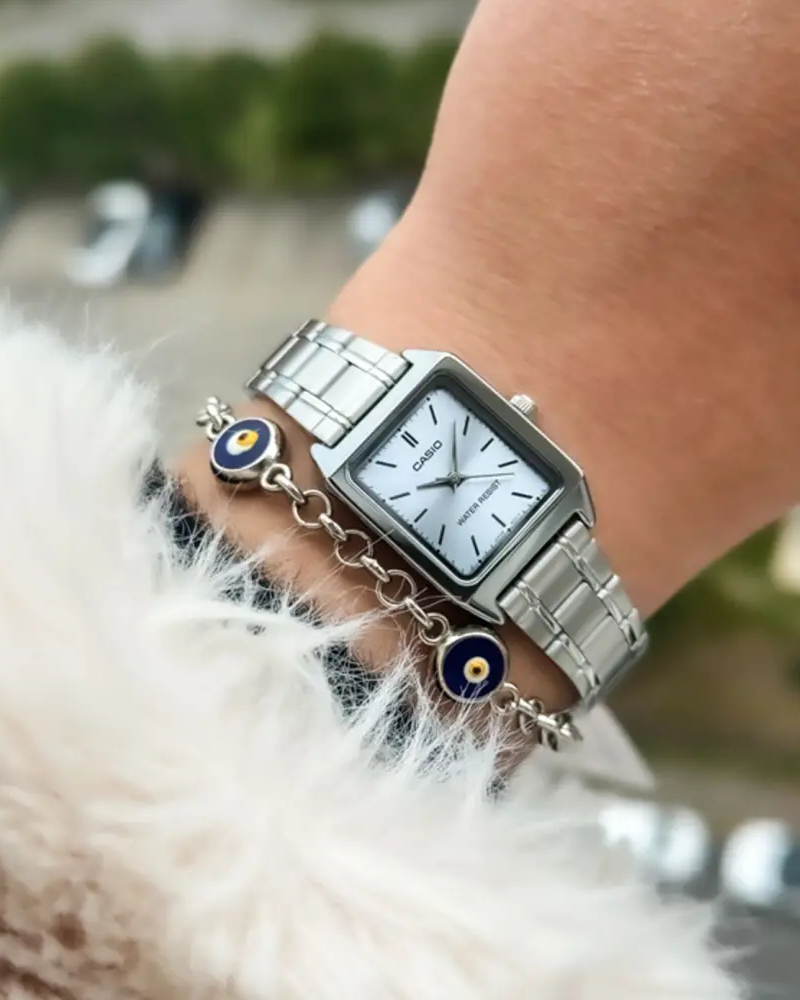 Casio LTP-V007D-2EUDF Ice Blue Dial Women's Stainless Steel Watch | Casio LTP-V007D-2EUDF