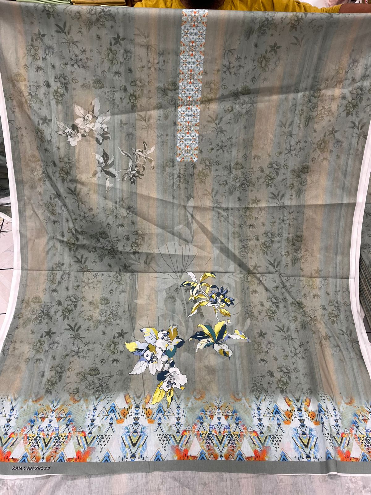 zamzam Pakistani lown 3pcs collection - Image 11