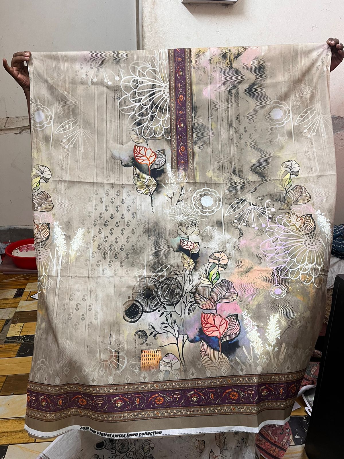 zamzam Pakistani lown 3pcs collection - Image 76