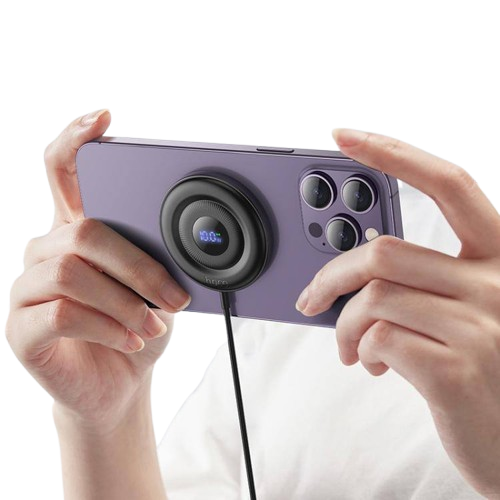 Hoco CW61 15w Magnetic Wireless Charger With Digital Display_img_2