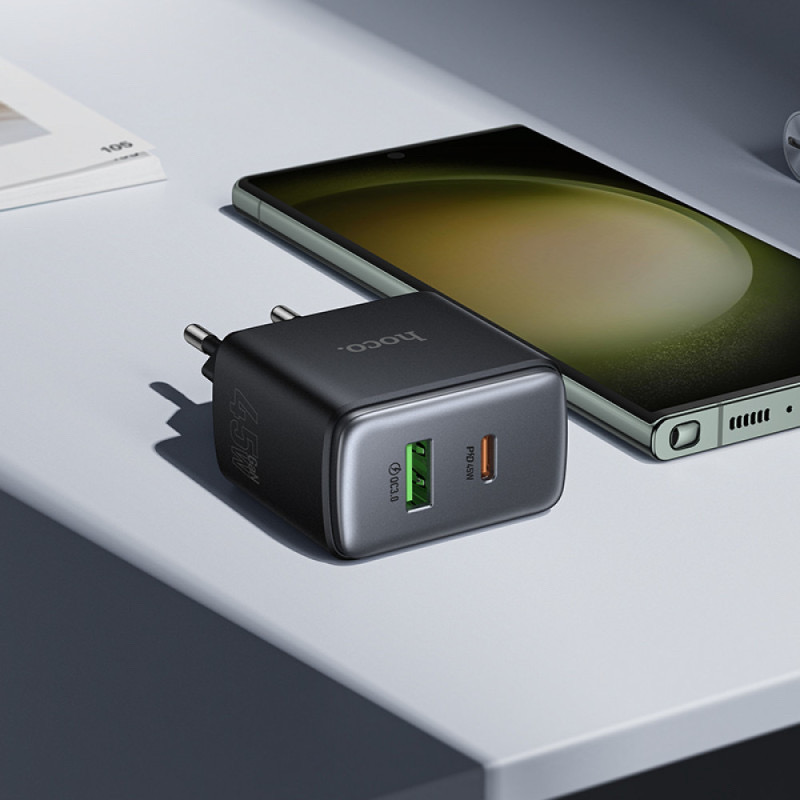 Hoco C158A 45w Charger And Type-C To Type-C Cable_img_2