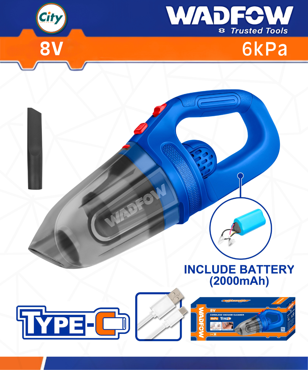 8v কর্ডলেস ভ্যাকুয়াম ক্লিনার WADFOW WLV0801