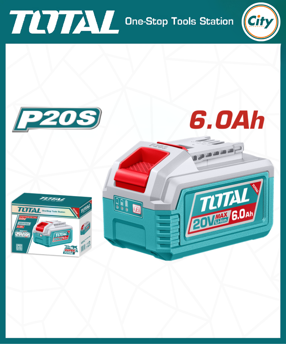 20v লিথিয়াম আয়ন 6.0Ah ব্যাটারি TOTAL TFBLI2060
